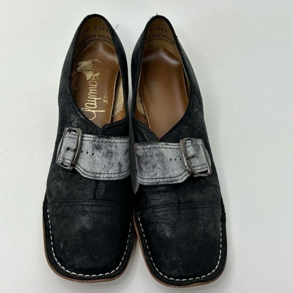 Women's Vintage Leather JCPenney Gaymode Slip On Loafer Heels‎